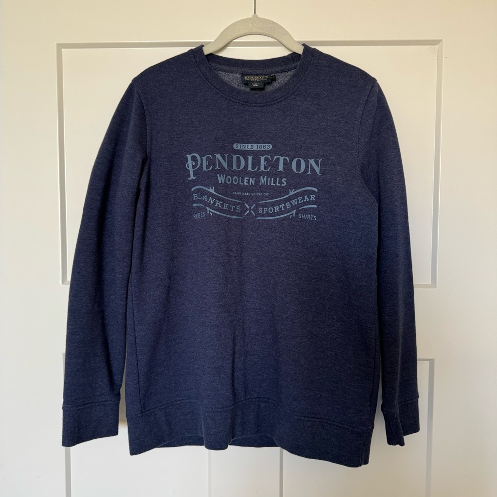 Pendleton Essential Navy Blue Crewneck Sweatshirt